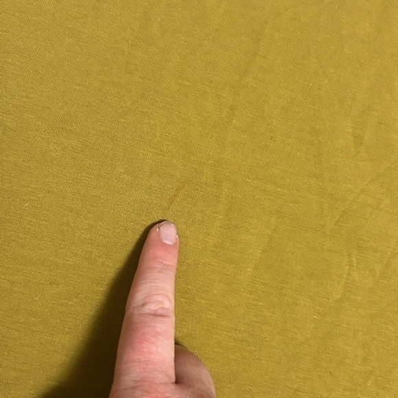 J Jill Womens Mustard Yellow Luxe Supima/Tencel Modal Large ELBOW SLEEVE TEE - Picture 7 of 8